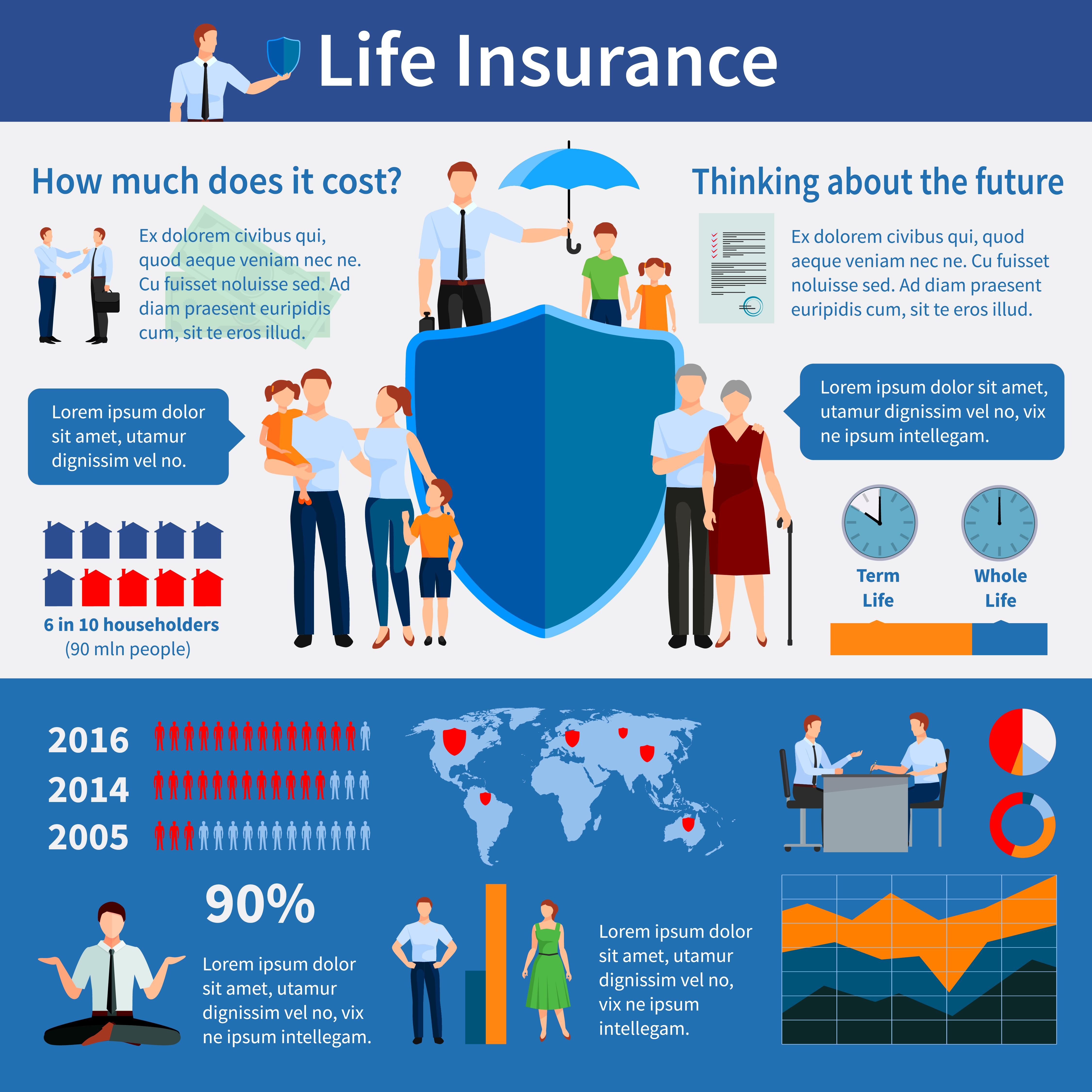 Life Insurance Infographics 474473 Vector Art at Vecteezy