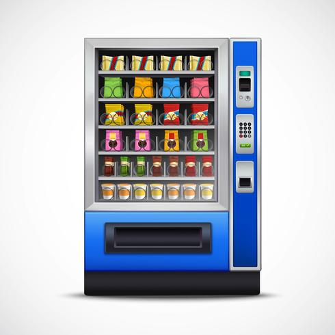 Realistic Snacks Vending Machine  vector