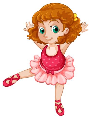 A chubby girl ballet vector