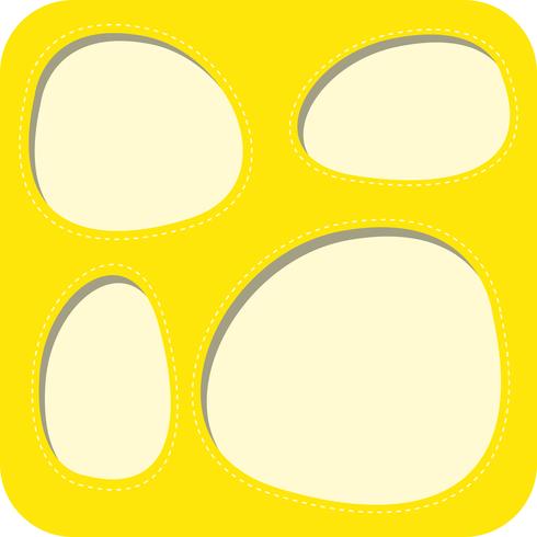 A yellow border template vector