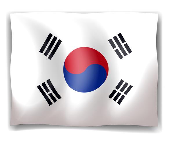 South Korean flag icon vector