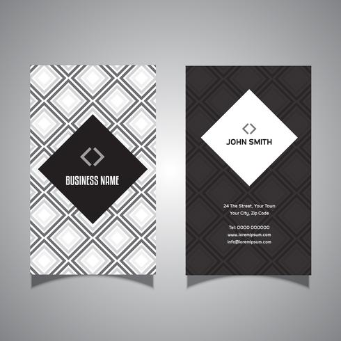 Business card with diamond pattern design  vector