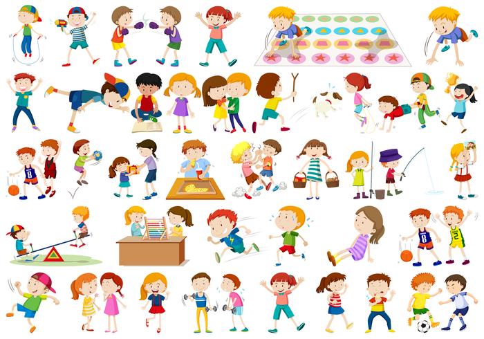 Set of children character