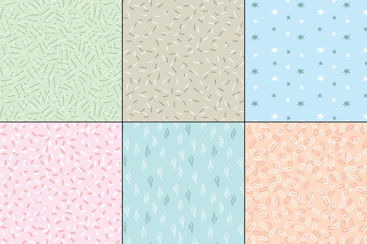 pastel seamless abstract patterns vector