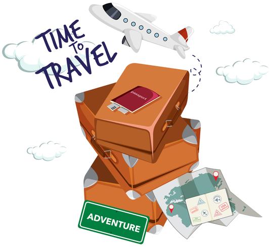 Icono de tiempo de viaje vector