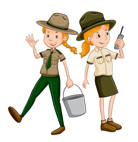 Isolated zookeeper on white background vector