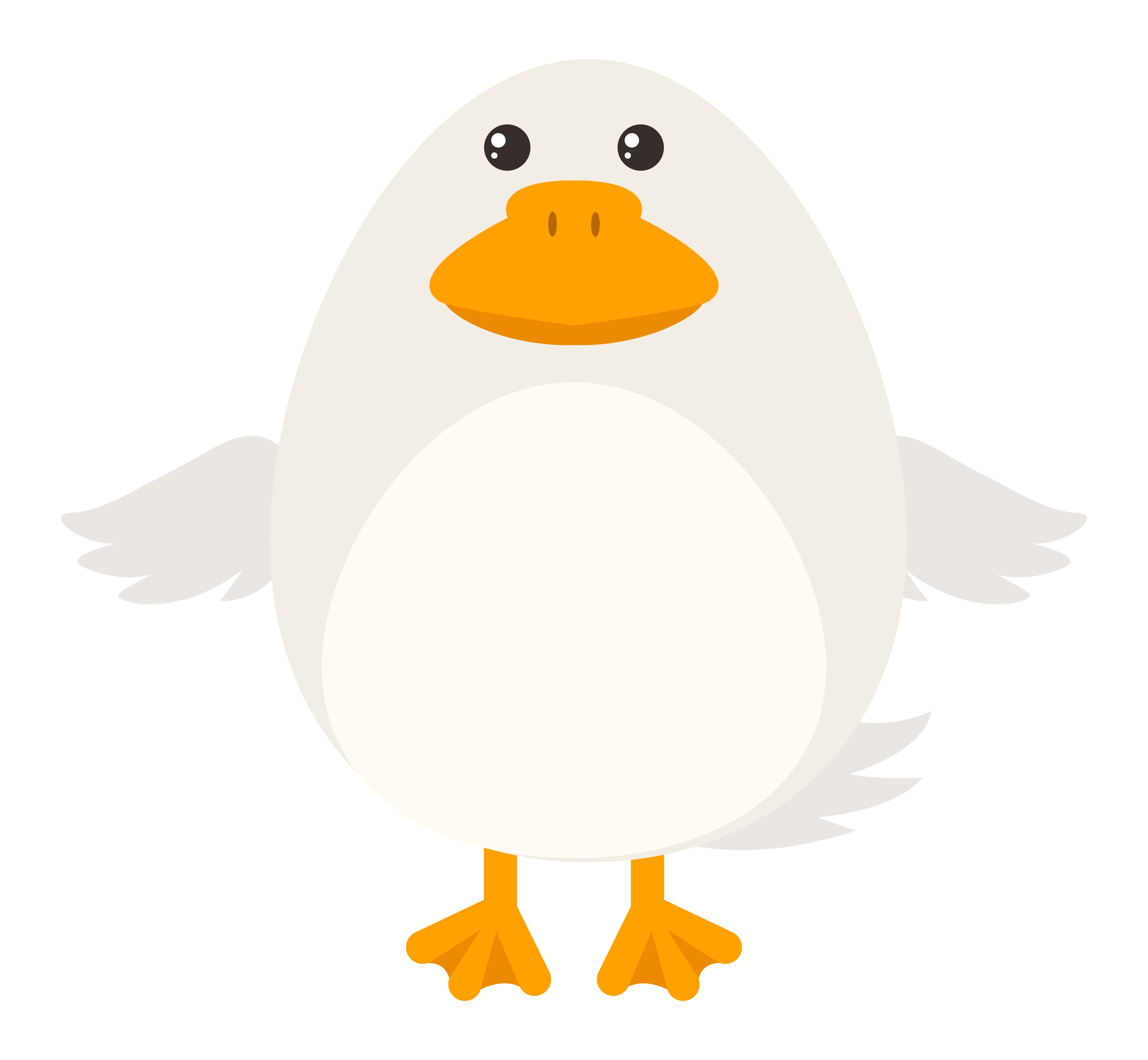 White duck on white background 474705 Vector Art at Vecteezy