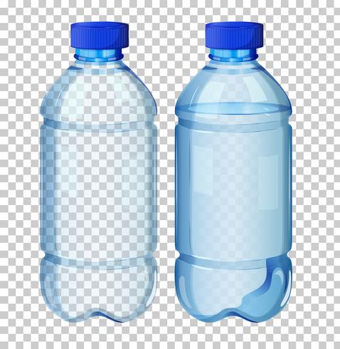 Conjunto de botella de agua transparente. vector