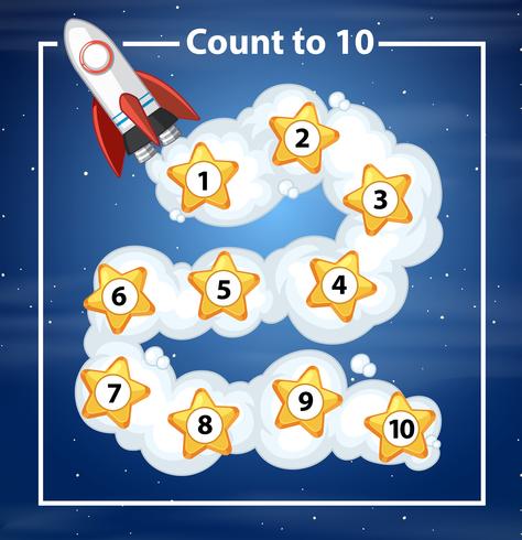 Count to 10 rocker background vector