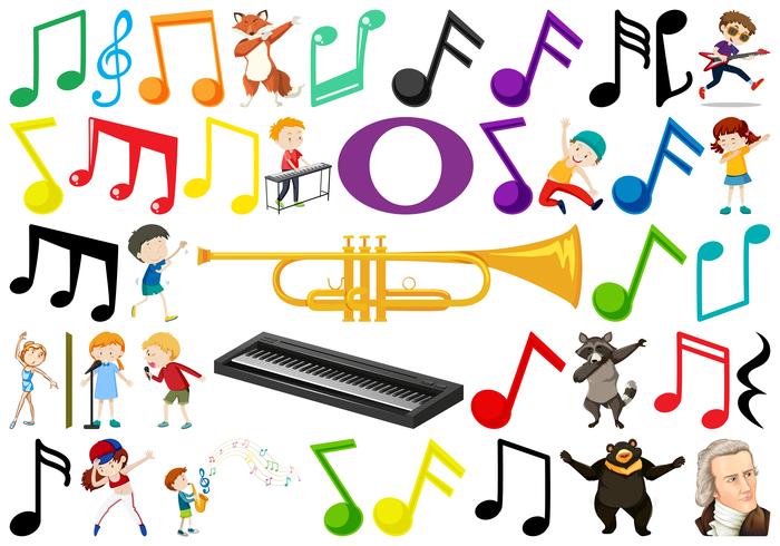 Set of music element vector