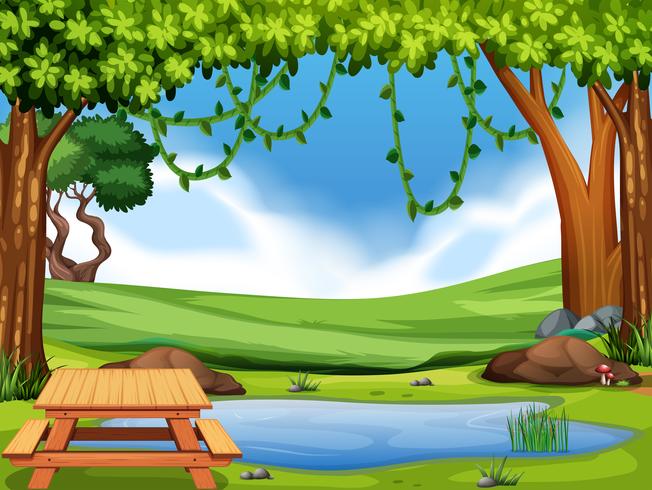 A nature park view vector