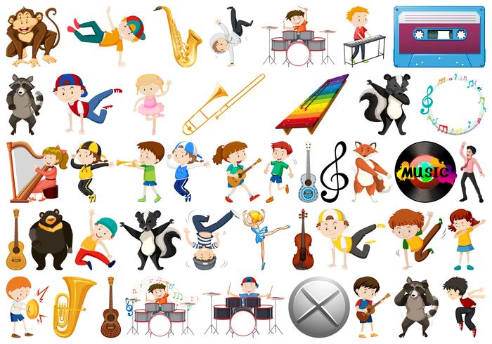 Set of music element vector