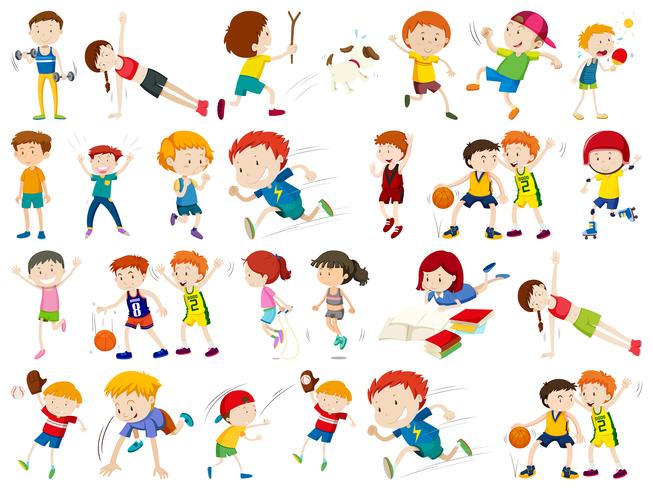 Set of sport character vector