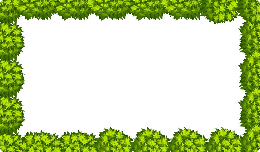 Natural leaf border scene vector