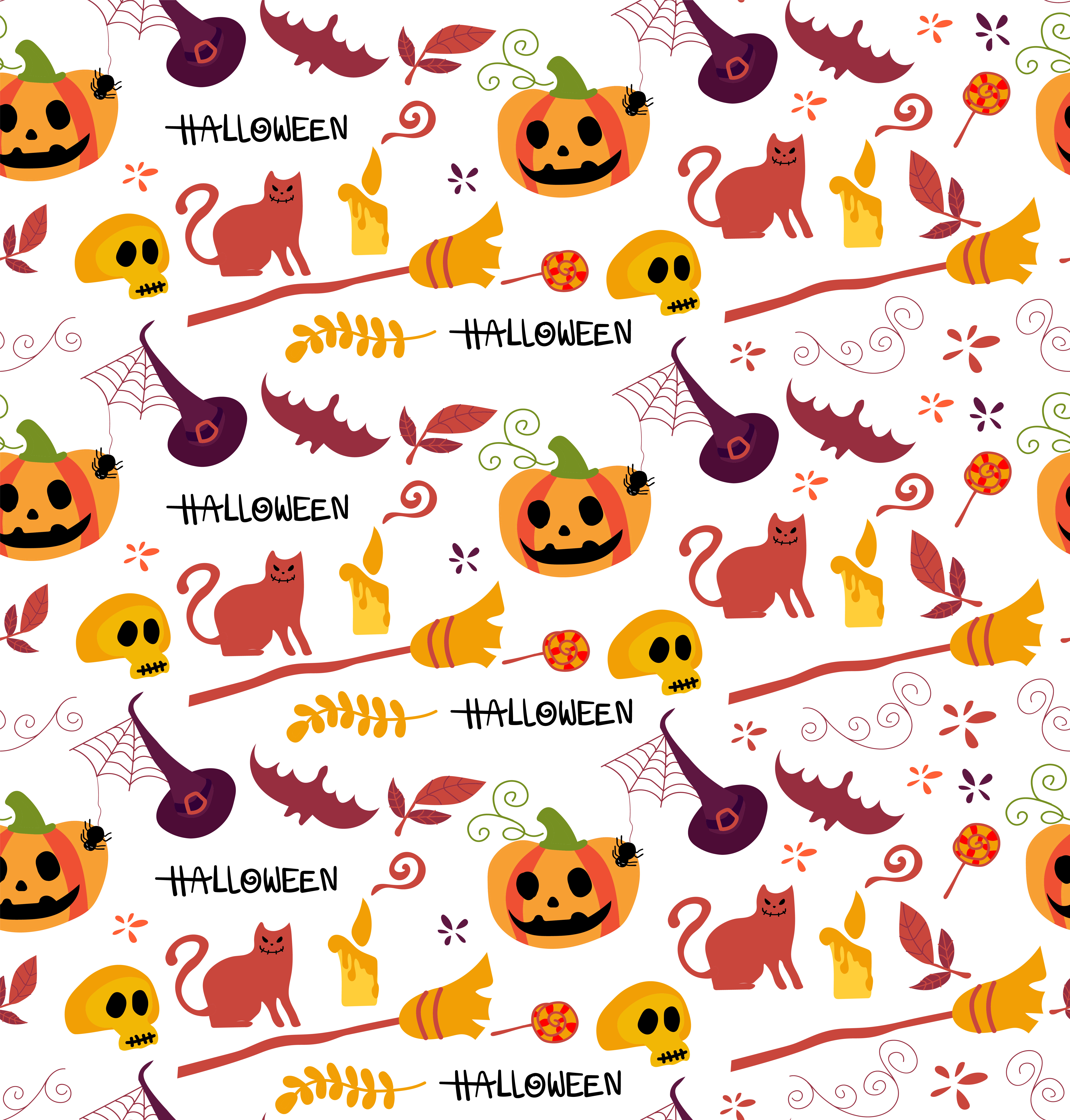 cute Halloween pattern seamless for background - Download ...