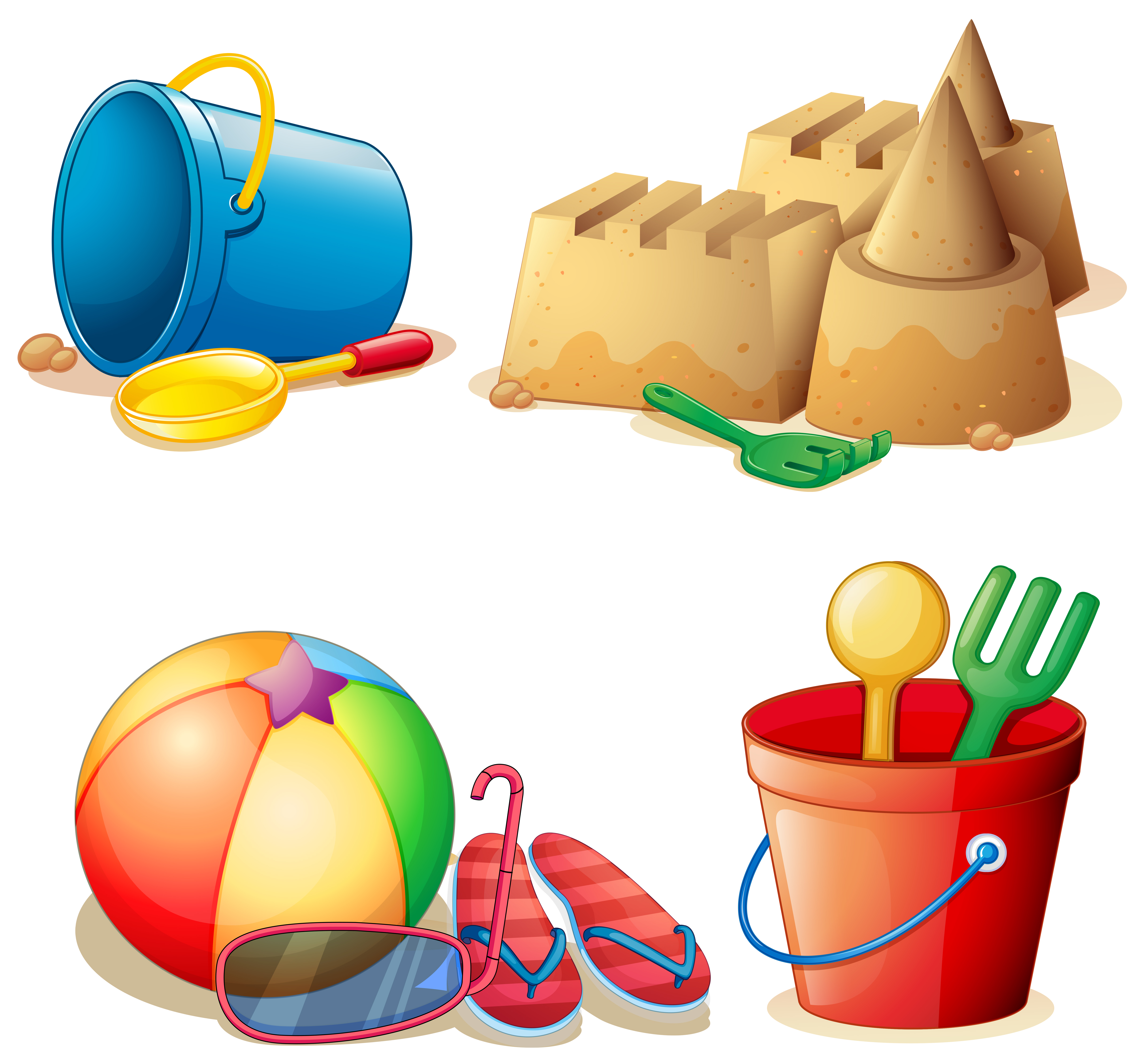Sand Toys Vector Art, Icons, and Graphics for Free Download