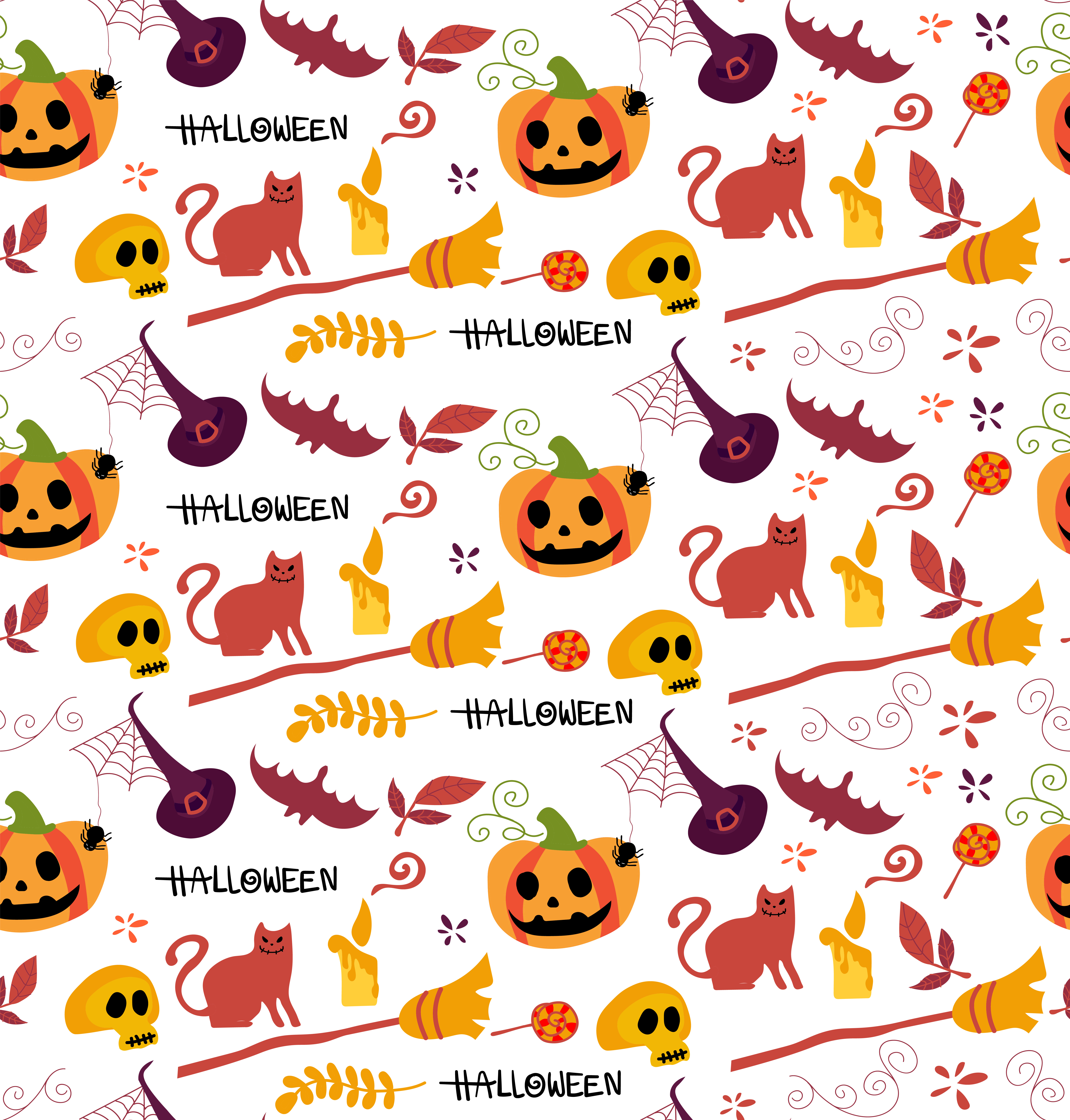 cute Halloween pattern seamless for background 475150 Vector Art at