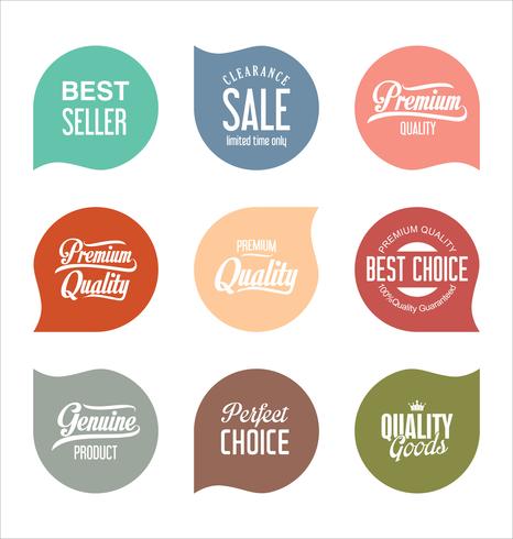 Modern badges stickers and labels collection vector