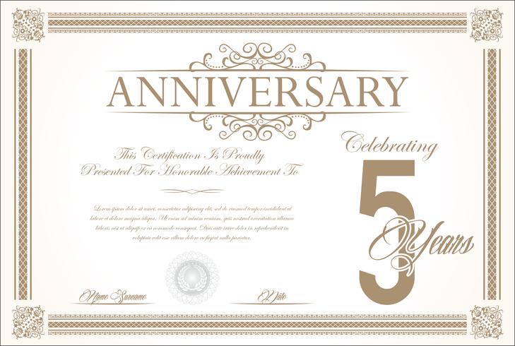 anniversary background vector