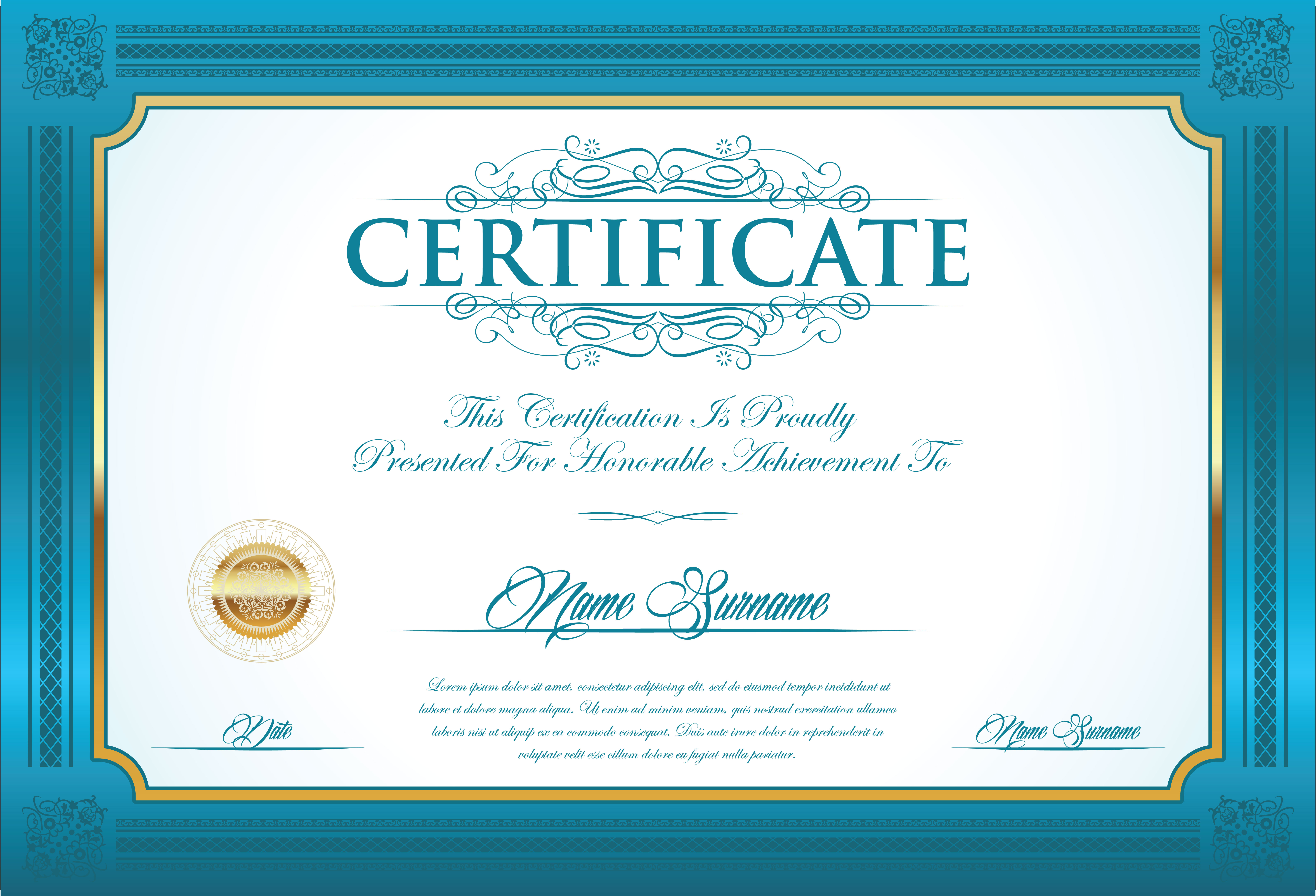 Certificate Vector For Free Download - Bank2home.com