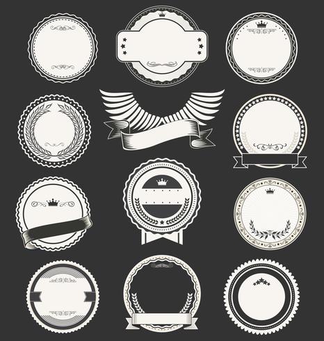 Retro vintage badges and labels collection vector