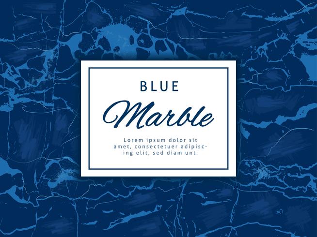 Deep Blue Marble Vector Background with Banner