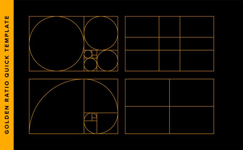 Golden Ratio Vector plantilla de diseño