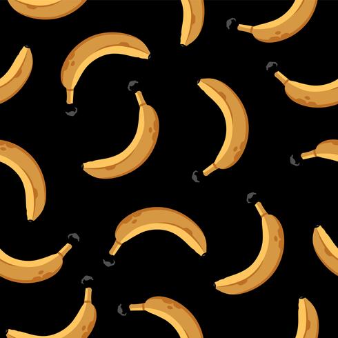 Patrón sin costuras de plátano vector
