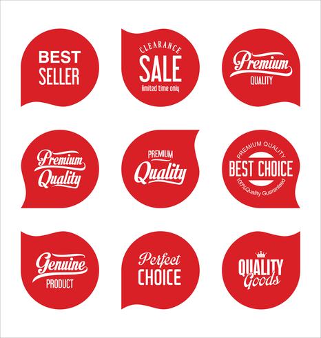 Modern badges stickers and labels collection vector