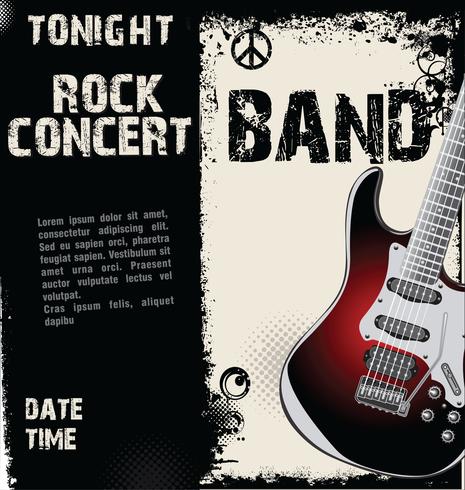 Rock concert grunge background vector