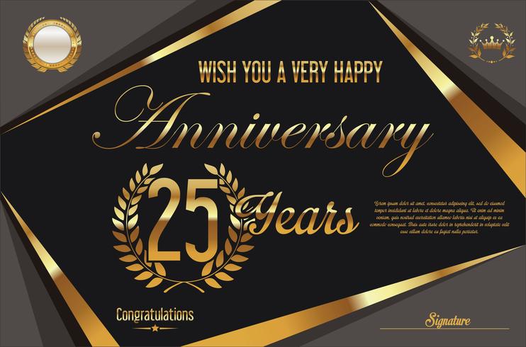 anniversary background vector
