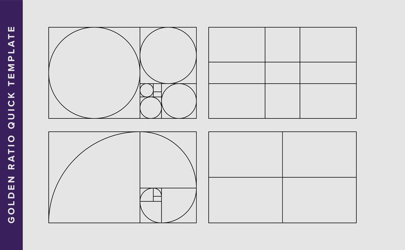 Golden Ratio Vector plantilla de diseño