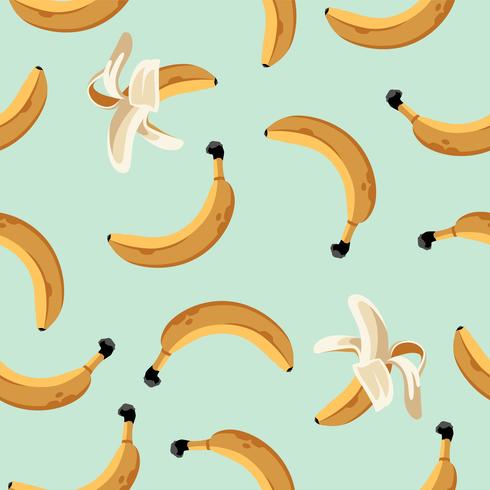 Banana Summer Seamless Pattern vector