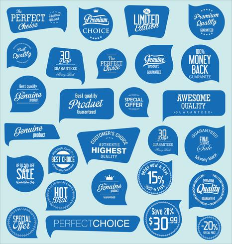 Modern badges stickers and labels collection vector