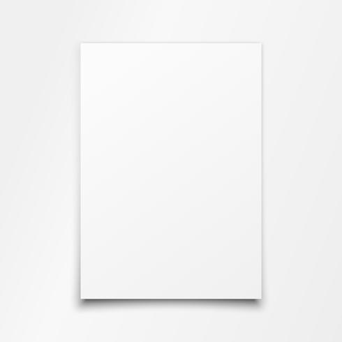 Blank White Paper Sheet Vector