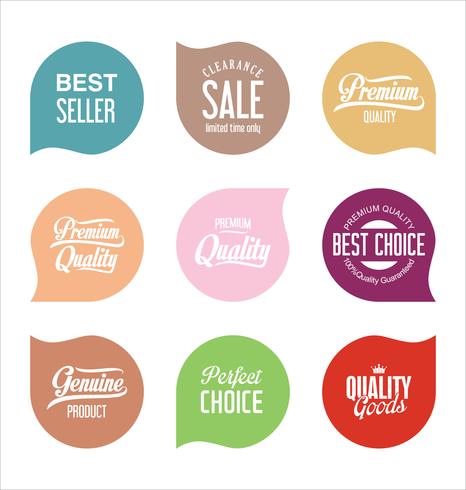 Modern badges stickers and labels collection vector