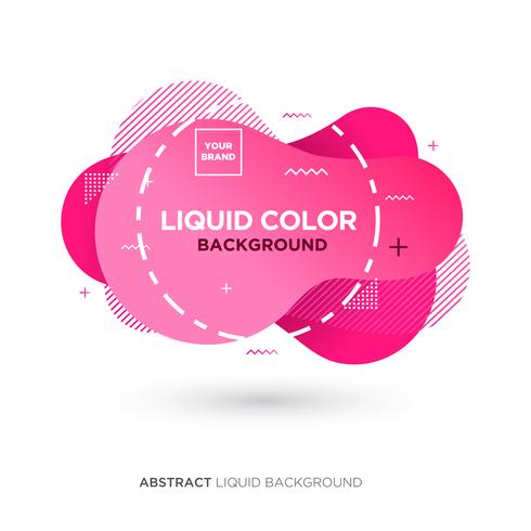 Abstract Liquid Pink Color Banner With Line Frame And Brand Placing Logo Download Free Vectors Clipart Graphics Vector Art