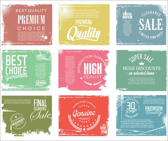 Retro vintage badges and labels collection vector