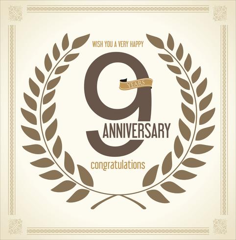 anniversary background vector