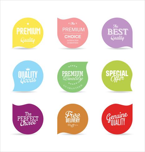 Modern badges stickers and labels collection vector