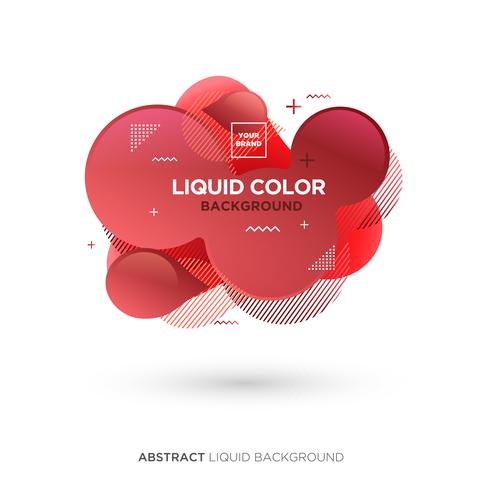 Abstract Liquid Red Color Banner vector