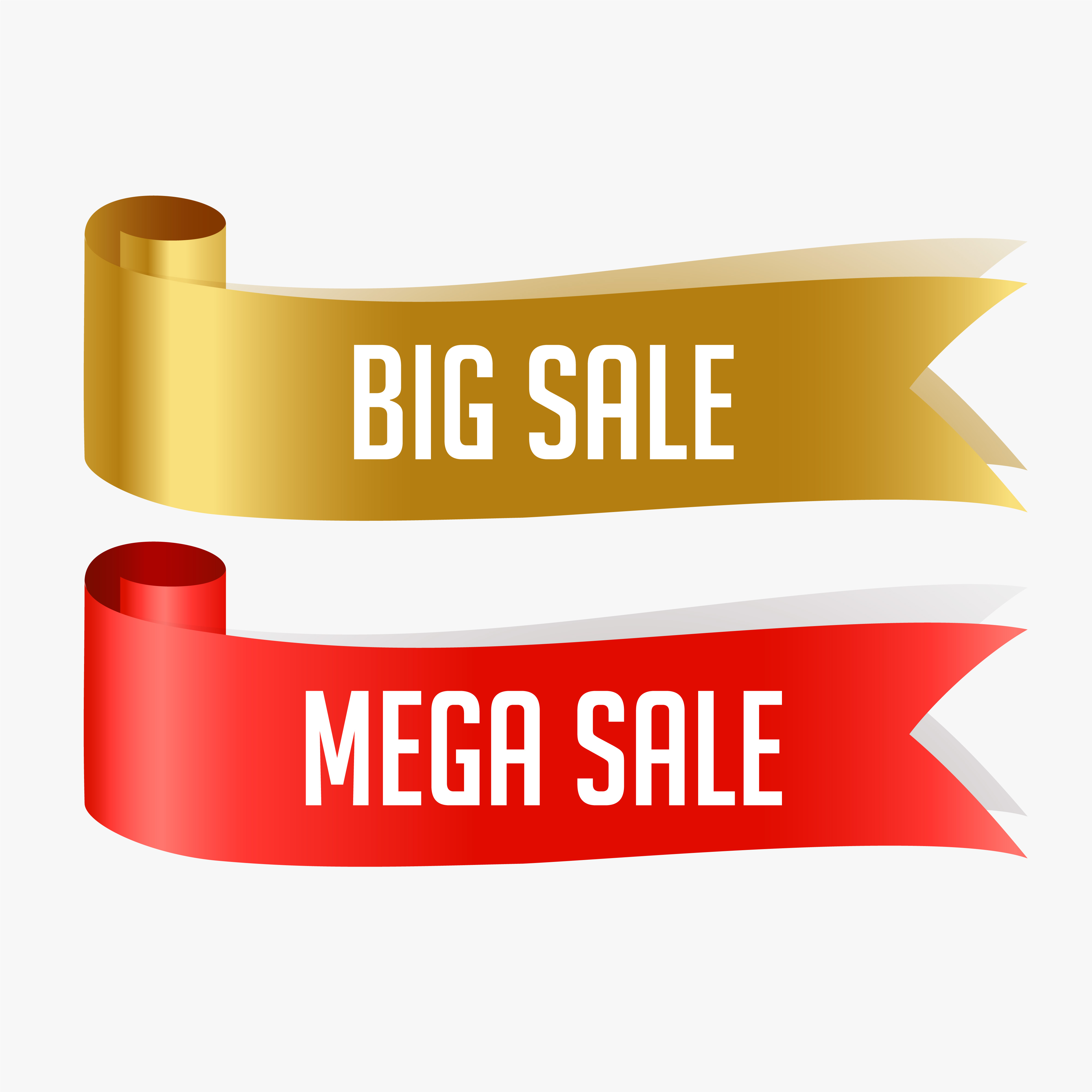 red and golden sale ribbons banner Download Free Vector Art, Stock