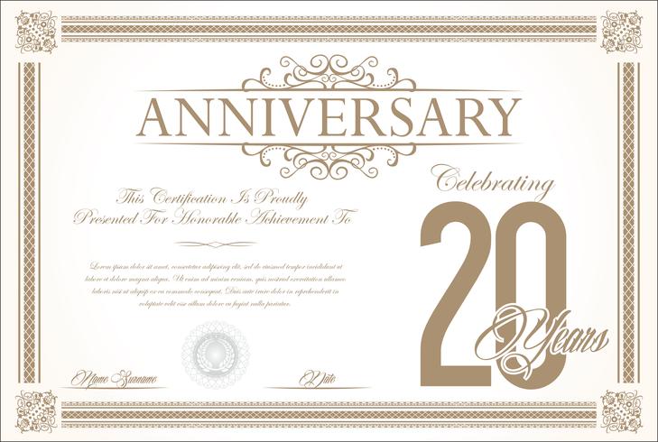 anniversary background vector