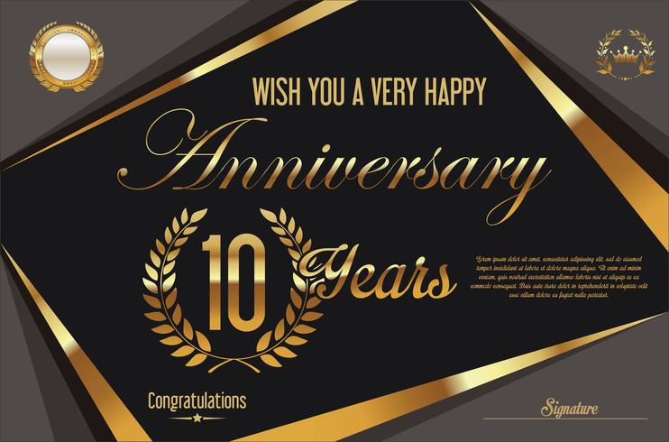 anniversary background vector