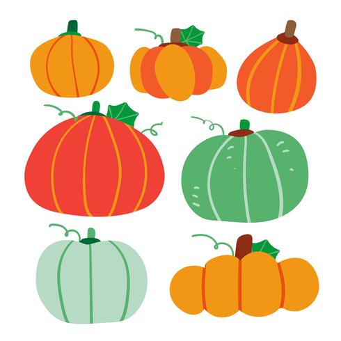 diseño de la colección de vectores de calabaza