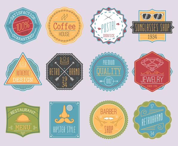 Retro Labels Set vector