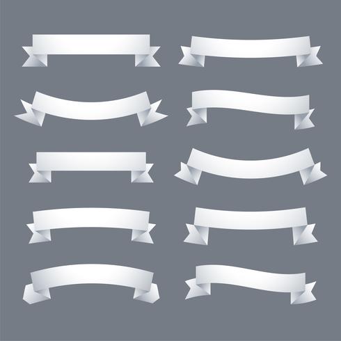 collection of white ribbons banner - Download Free Vector Art, Stock ...