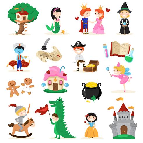 Fairytale Characters Cartoon Set vector