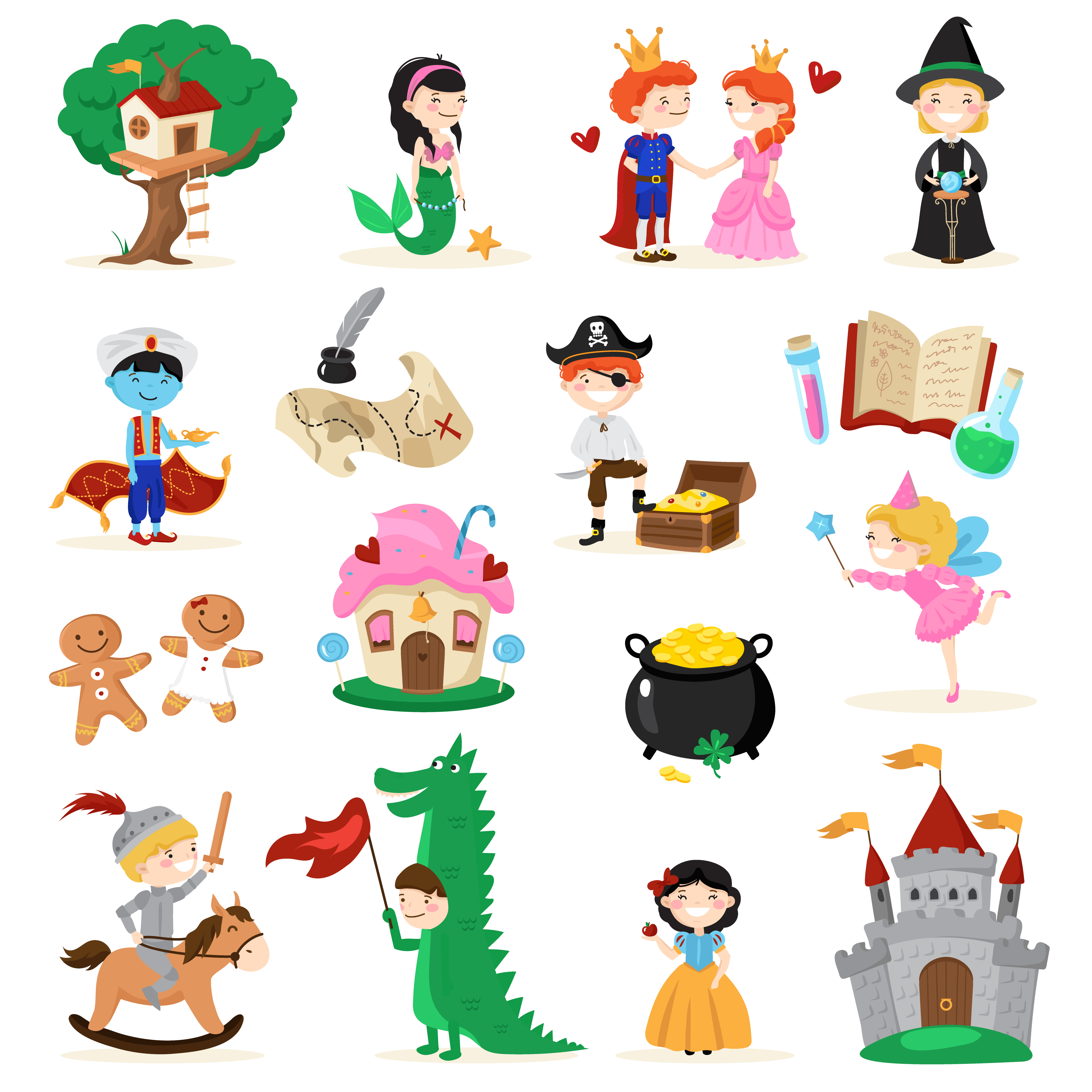 Fairytale Characters Cartoon Set Download Free Vector Free Download  Fairytale Characters Cartoon Set Download Free Vector Free Download