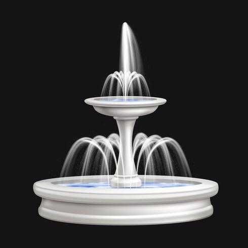 Fountains Realistic Isolated Composition vector